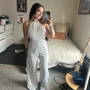 White Cut Out Jumpsuit